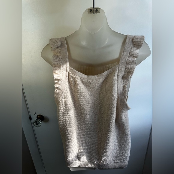 LOFT Ivory Knit Sleeveless Top - Picture 2 of 3